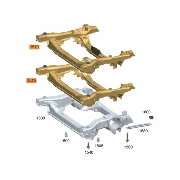 OEM A2236205100 Subchasis Delantero Mercedes W206 image 5