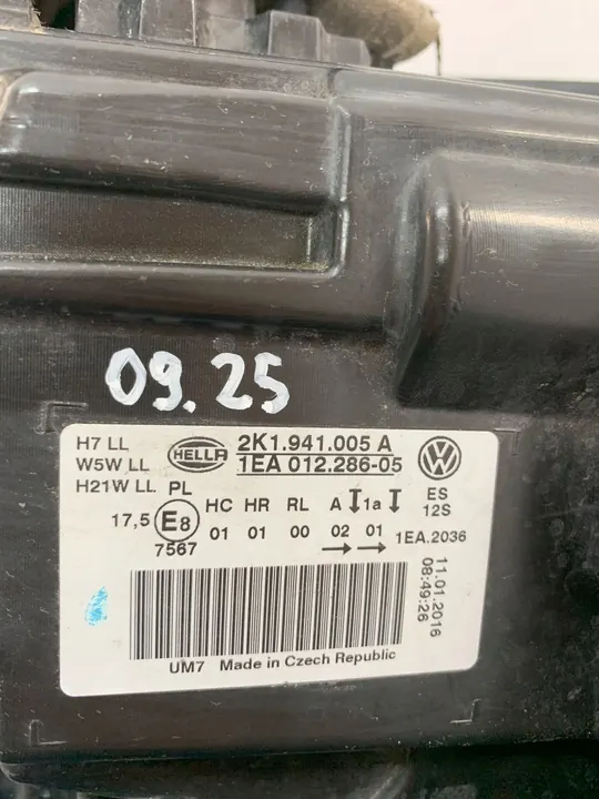 Vasen ajovalaisin Volkswagen VW Caddy 15-20r 2K1941005A image 5