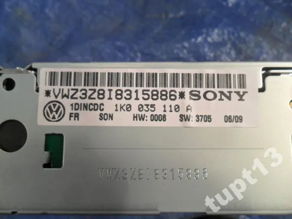 Mudador CD Sony VW OEM 1K0035110A - Usado image 4