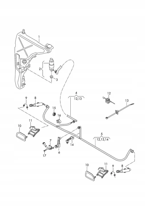 Linker Koplampenreiniger Audi A8 D4 4H 4H0955101C image 9