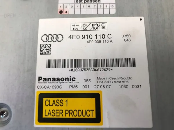 Audi OE 4E0910110C fönsterregulator begagnad image 3