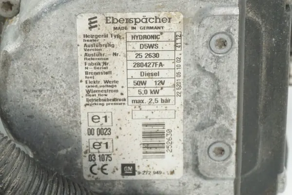 Webasto parkeerverwarming OEM 252630 Opel image 5