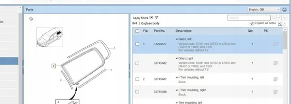 Vidro lateral esquerdo traseiro OEM 31299077 Volvo XC70 II image 6