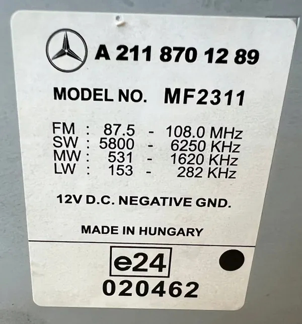 Radio Mercedes OEM A2118701289 pour Classe E W211 image 4