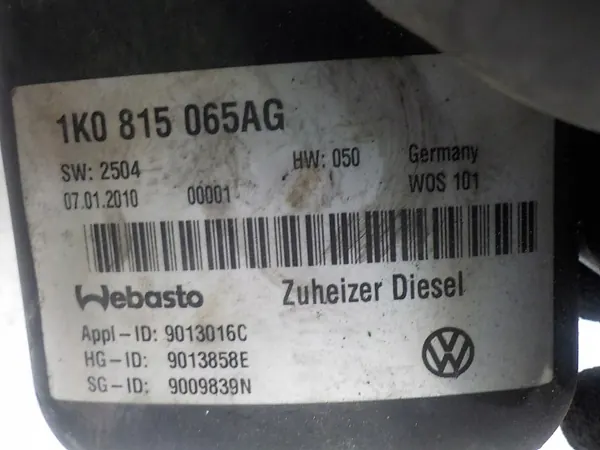 Webasto parkeerverwarming OEM 1K0815065AG voor VW Touran image 8