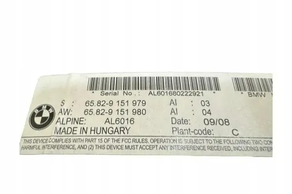 Écran navigation BMW OEM 65829151980 pour Série 3 image 6