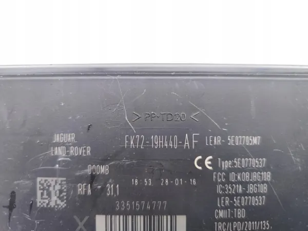 Módulo Arranque Sin Llave Jaguar XE OEM FK72-19H440-AF image 7