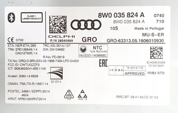 Audi Multimedia Controller OE 8W0035842A - Gebruikt image 7