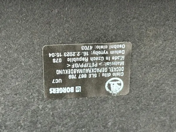 Skoda Enyaq IV bakre bagagehylla OEM 5LE867769 image 5