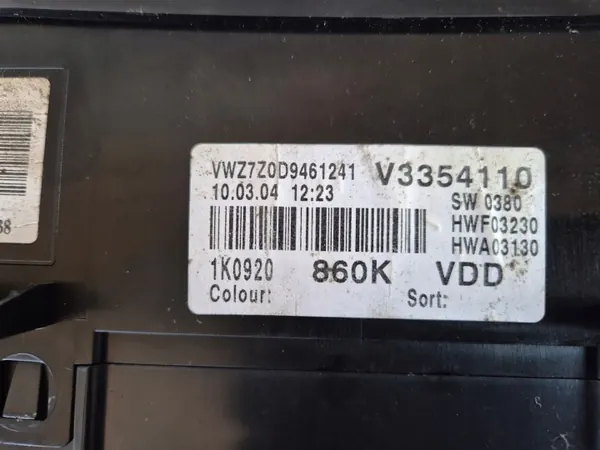 OEM 1K0920860K Cuadro de Instrumentos VW Golf V image 7