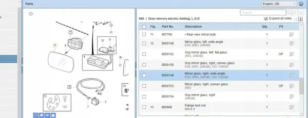 OEM 8650148 Oikean peilin insertti Volvo XC90 I:lle image 4