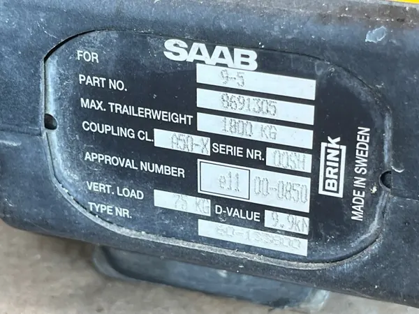 OEM 8691305 Engate Reboque Saab 9-5 1997-2005 image 4