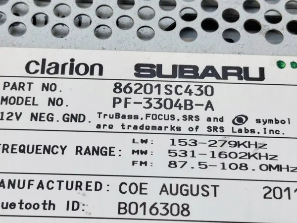 Radio OEM 86201SC43038 para Subaru Forester III image 7