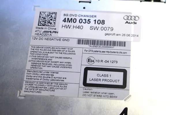 Changer DVD Audi OEM 4M0035108 pour A6 A7 Q7 image 3