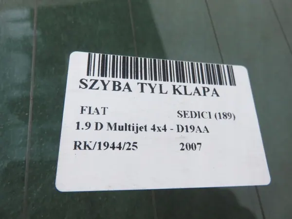 Achterruit OEM SZYBA TYLNA FIAT SEDICI (189) image 4