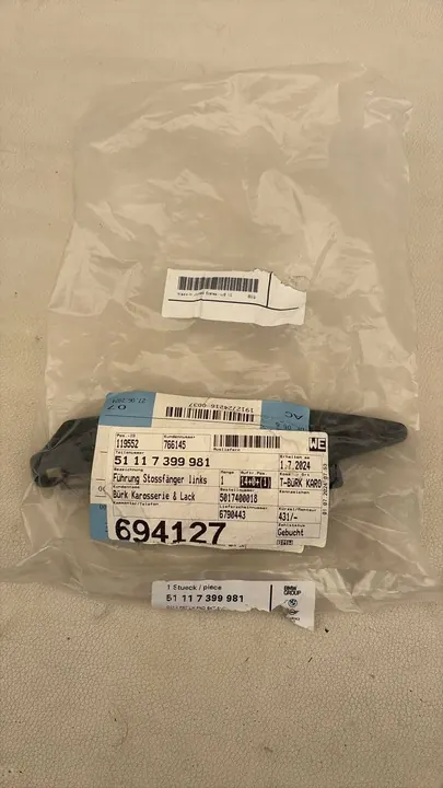 Guida superiore parafango sinistro BMW X3 G01 G02 51117399981 image 2