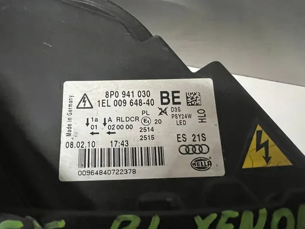 Faros derecho Audi A3 8P Lift Xenon LED 8P0941030BE image 5