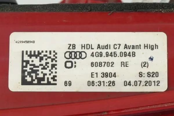 Luz trasera derecha para Audi A6 C7 Avant 4G9945094B image 2
