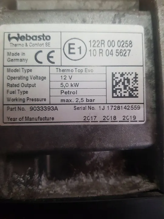 Webasto parkeringsvärmare OEM 5Q0815005Q för Skoda Octavia image 8