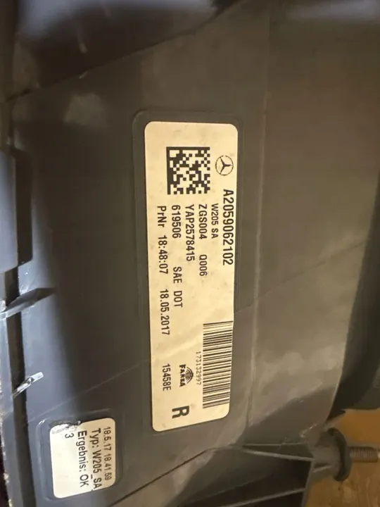 Achterlichten Mercedes-Benz C-Class W205 Sedan image 8