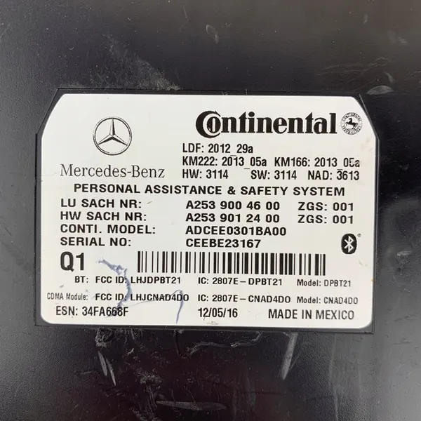 Module de Contrôle MERCEDES W253 GLC A2539004600 image 2