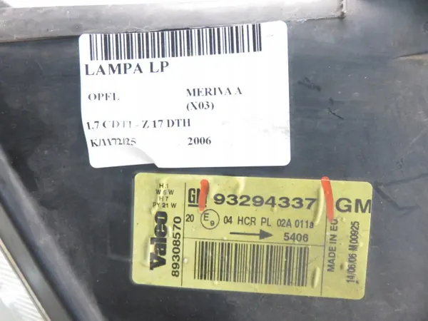 Gebrauchter Valeo Scheinwerfer OEM 93294337 - Linke Seite image 6