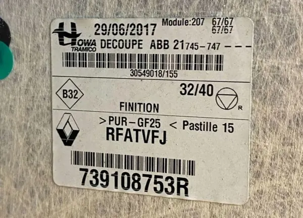 OEM 739108753R Teto para Renault Grand Scénic IV image 6