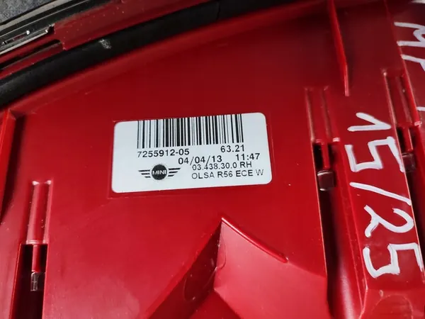 Conjunto de Luces Traseras MINI R56 R57 R58 R59 OEM 7255911 7255912 image 6