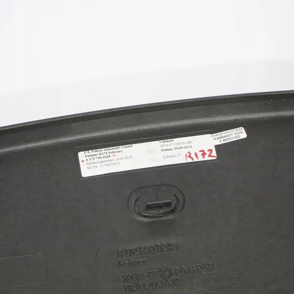Mercedes R172 Kattoverhoilu OEM A1727900245 Musta image 7