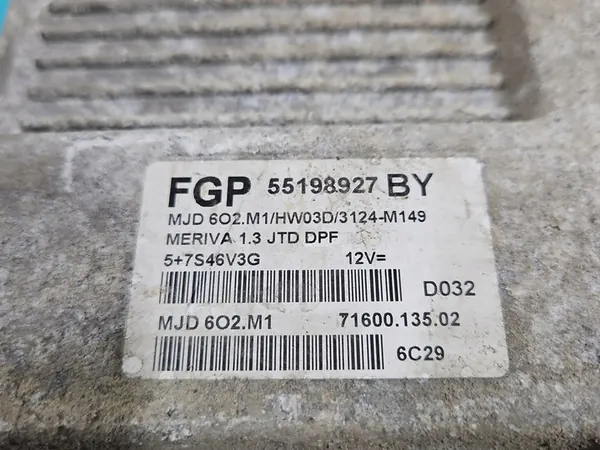 Unité de contrôle moteur Opel Meriva A 1.3 CDTI 55198927BY image 4