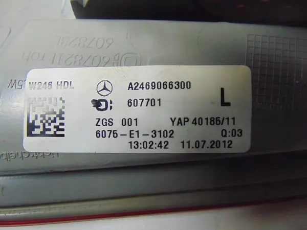 MERCEDES ACHTERLAMP B KLASSE W246 A2469066300 image 6
