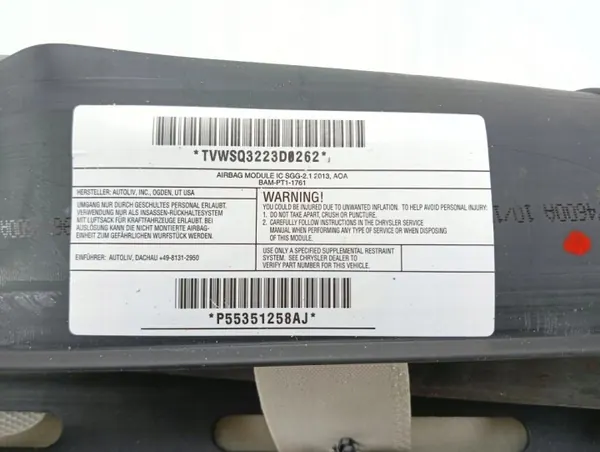Rechter luchtgordijn OEM P55351258AJ voor Jeep Patriot image 5