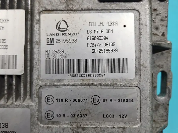 Contrôleur de gaz LPG Opel Mokka A 25195938 110R-006071 image 3