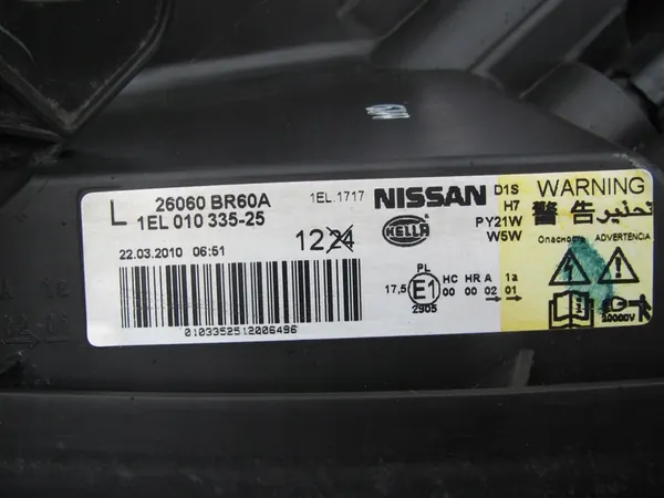 NISSAN QASHQAI J10 2010-2014 Xenon Ajovalot L+R OEM image 10