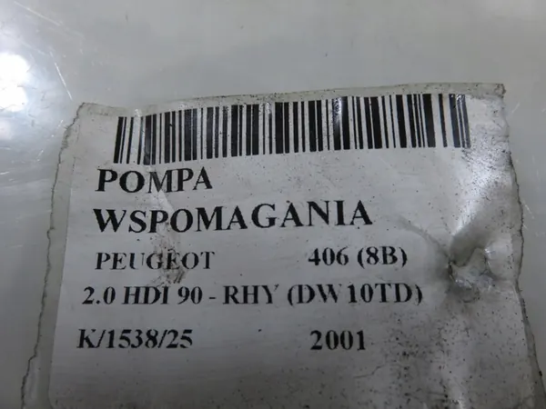 Servostyrningspump Peugeot 406 2.0 HDI 90 - 9640830580 image 8