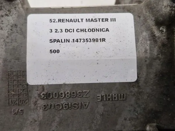 Arrefecedor EGR usado OEM 147353981R Movano III image 3