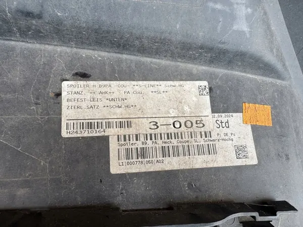 Audi A5 F5 II S Line alerón de parachoques trasero 8W6807521AJ image 9