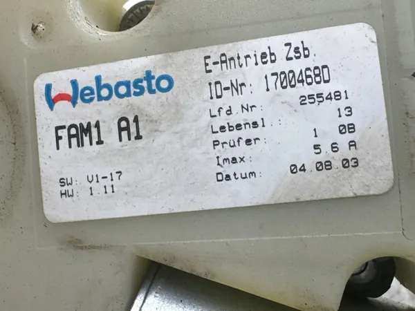 Motor de teto solar Peugeot 307 2003 1700468D image 4