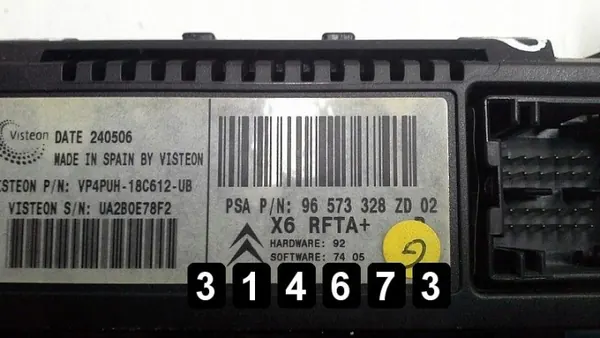 Commutateur OEM AM-314673 pour Citroen C6 2006 image 4