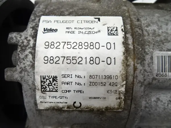 Compresor AC PEUGEOT 308 II T9 1.6 BLUEHDI OEM image 8
