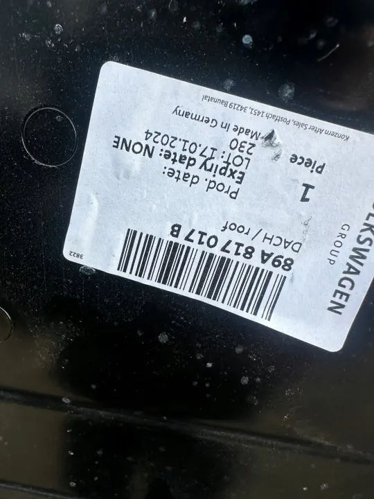Panneau toit panorama Audi Q4 e-tron OEM 89A817017B image 3