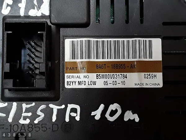 Écran d'affichage Ford Fiesta 2010 8A6T18B955AK image 5