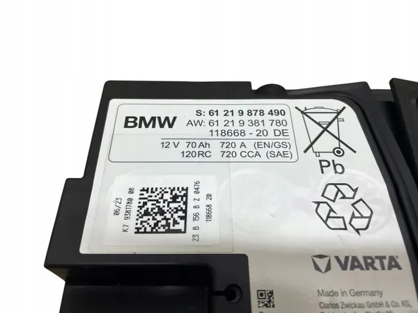 AGM-Batterie OEM 9878490 12V 70Ah für BMW image 4