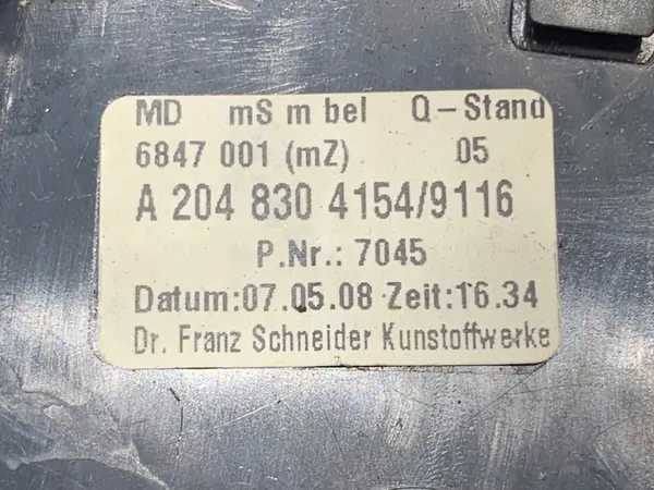 Front Air Vent Grille Mercedes S204 2007-2014 A2048304154 image 4