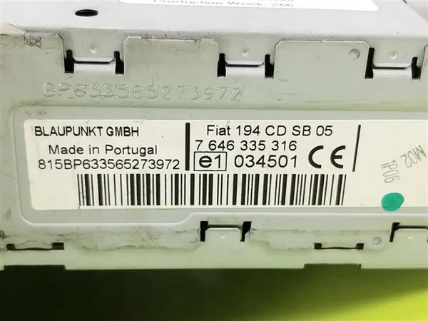 OEM 7354323320 radio Fiat Croma II:lle 2005-2011 image 5