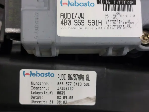 Toit Ouvrant Audi A4 B7 Break OEM 8E0877255B image 6