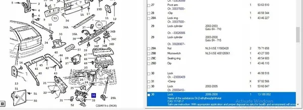 Bagagelås Saab 9-3 2006 image 6
