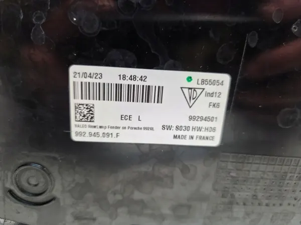 Lanterna traseira LED Porsche 992 esquerda OEM 992945091F image 10