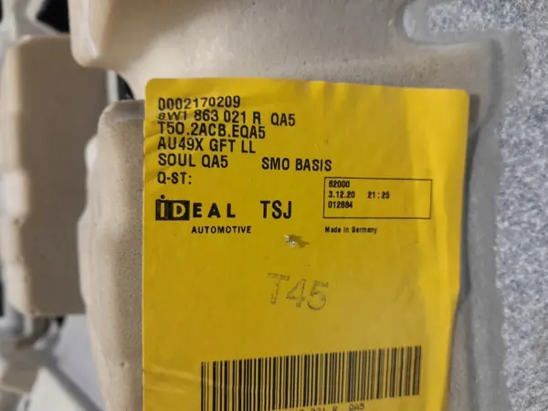 Tapis Audi A4 B9 Lift Berline OEM 8W1863021R WZ4 image 6