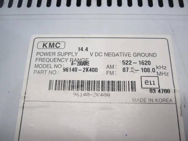 Radio CD KIA SOUL I OEM 96140-2K400 Usado image 7
